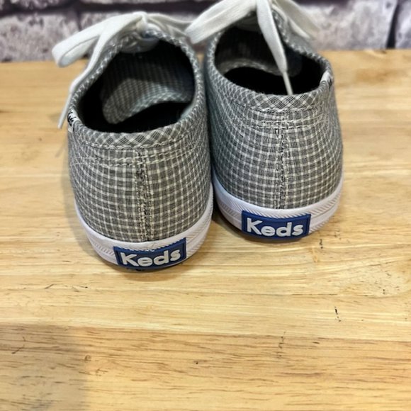 Keds Black & White Plaid Lace Up Sneakers Size 7 - Picture 6 of 7